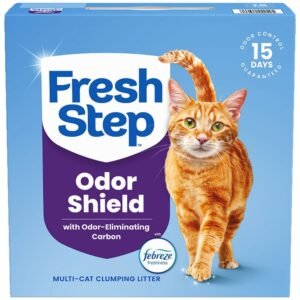 Fresh Step Odor Shield w/ Odor-Eliminating Carbon Febreze Freshness Multi-Cat Clumping Cat Litter