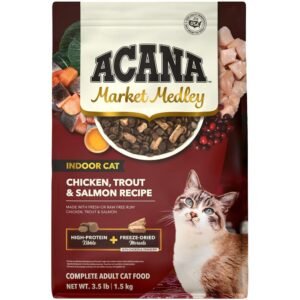 ACANA Market Medley Indoor Cat Chicken, Trout  & Salmon Recipe Adult Dry Cat Food