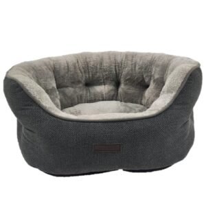 Pure Comfort Gray Clamshell Cuddler Pet Bed