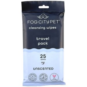 Fog City Pet Unscented Cleansing Wipes Travel Pack for Dogs & Cats