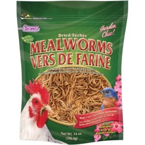 Brown's Garden Chic Dried Mealworms Treat For Chickens And Wild Birds
