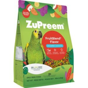 Zupreem Fruitblend Daily Bird Food For Large Birds, 10-Lb